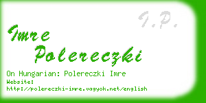 imre polereczki business card